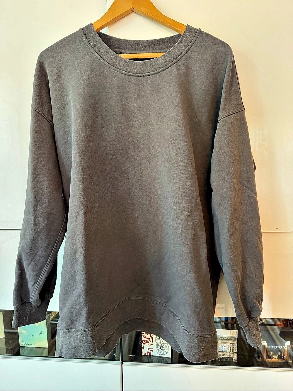 lululemon French Terry Oversized Crew in washed out Gray